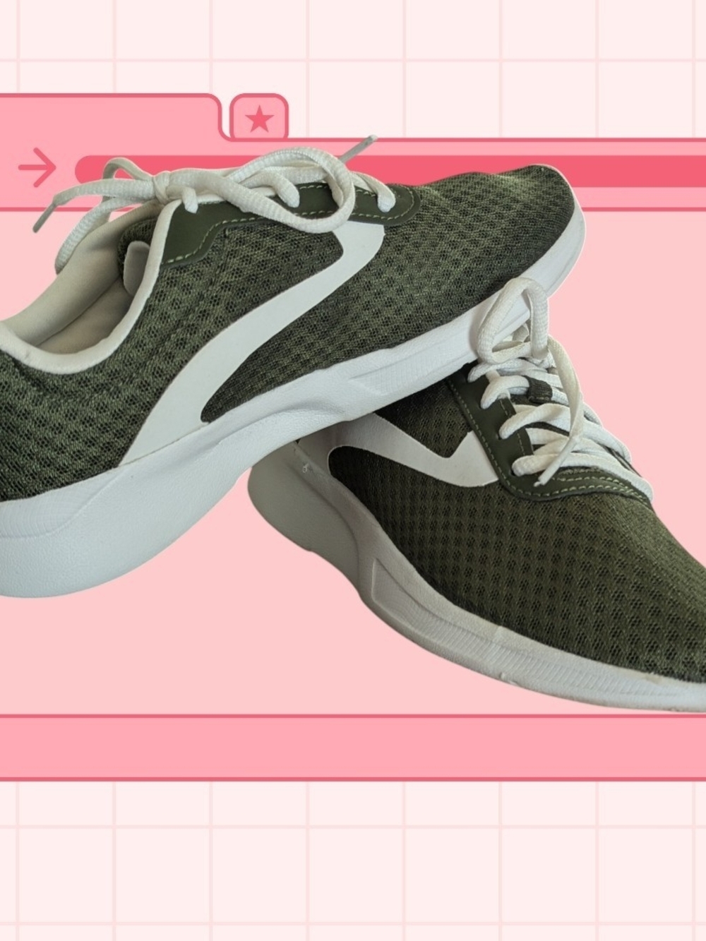 Women’s Athletic Works Lightweight Mesh Sneakers 6 Memory Foam Running Walking